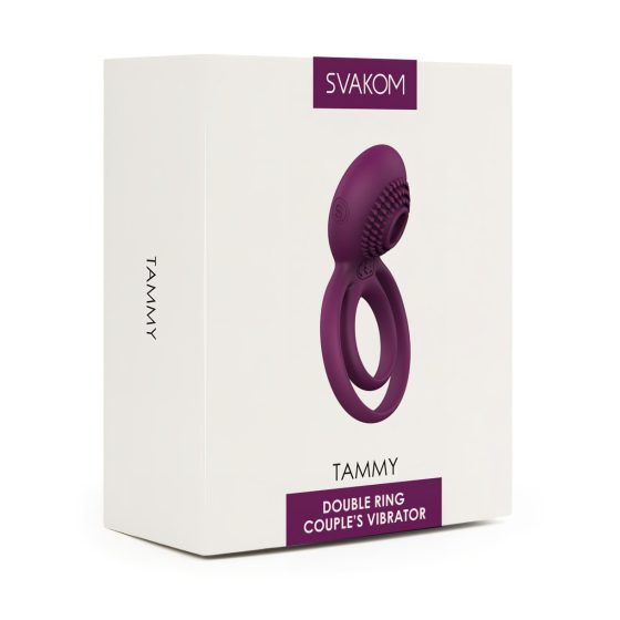 Svakom Tammy - Rechargeable Vibrating Cock Ring (Purple)