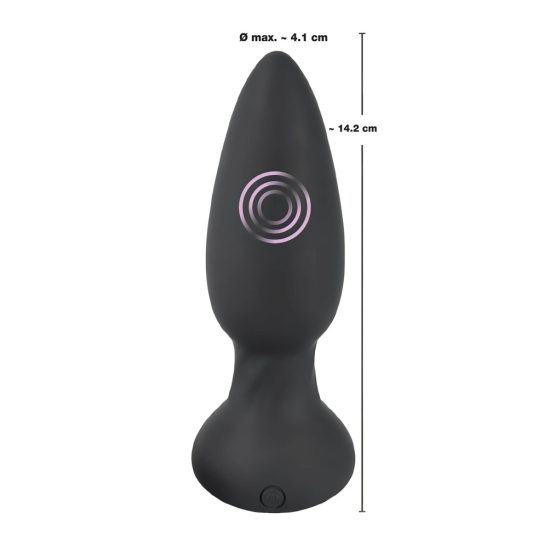 / Black Velvet - rechargeable, remote-controlled anal vibrator (black)