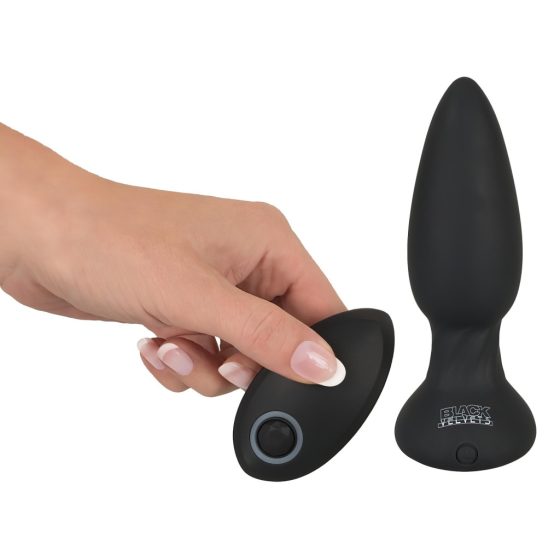 Black Velvet - Rechargeable, Wireless, Pulsating Anal Vibrator (Black)