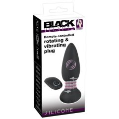   Black Velvet - Rechargeable, Wireless, Rotating Beaded Anal Vibrator (Black)