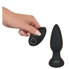   Black Velvet - Rechargeable, Wireless, Rotating Beaded Anal Vibrator (Black)