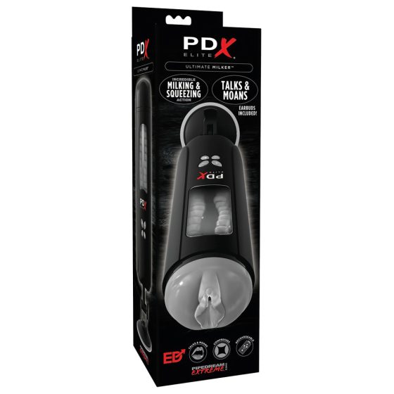 PDX Ultimate Milker - Rechargeable, Penis-Milking Pussy Masturbator (Black)