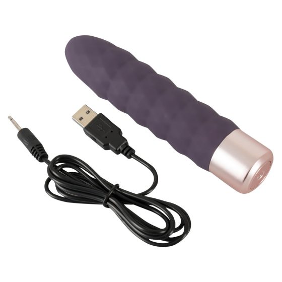 You2Toys Elegant Diamond - Rechargeable Wand Vibrator (Dark Purple)