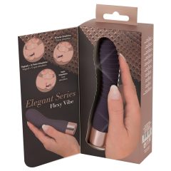   You2Toys Elegant Flexy - Rechargeable Ribbed G-spot Vibrator (Dark Purple)