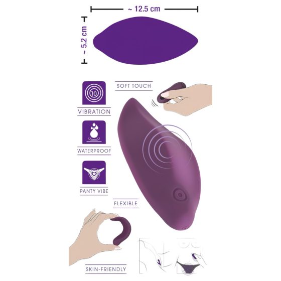 SMILE Panty - Rechargeable, Wireless, Waterproof Clitoral Vibrator (Purple)