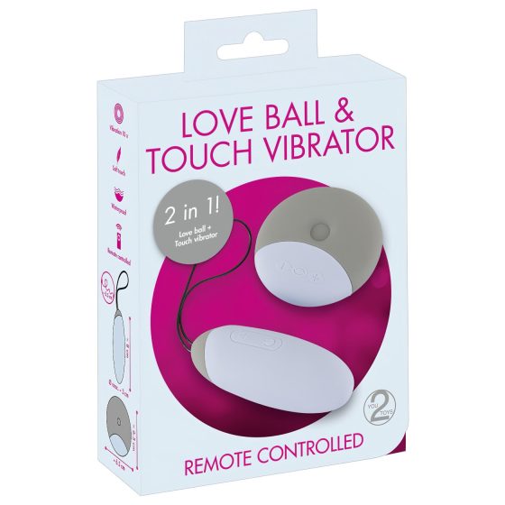 You2Toys - Love Ball - Rechargeable 2-in-1 Vibrating Egg (Grey)