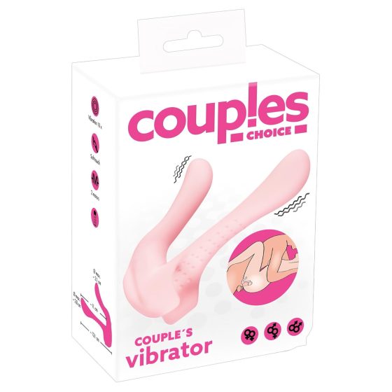 Couples Choice - Rechargeable Dual-Motor Couple's Vibrator (Light Pink)