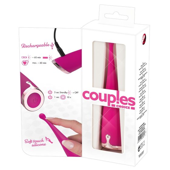 Couples Choice - Rechargeable Clitoral Vibrator (Pink)