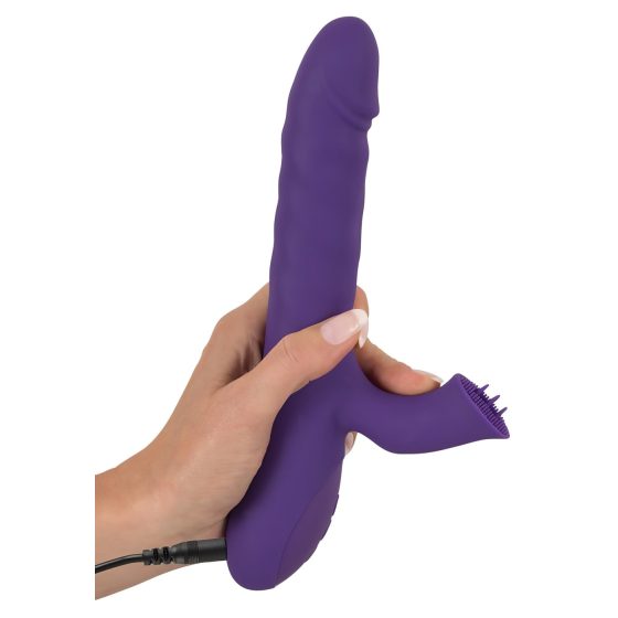 Smile Pearl - beaded thrusting vibrator (purple)