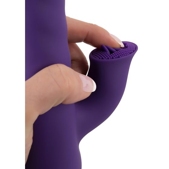 Smile Pearl - Rechargeable, Beaded, Clitoral Arm Thrusting Vibrator (Purple)