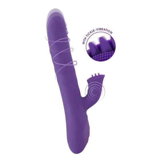 Smile Pearl - Rechargeable, Beaded, Clitoral Arm Thrusting Vibrator (Purple)