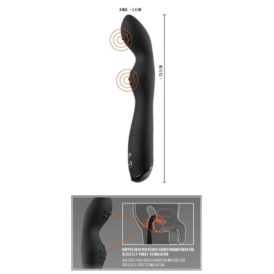 Rebel P-Spot - Dual Motor Prostate Vibrator (Black)