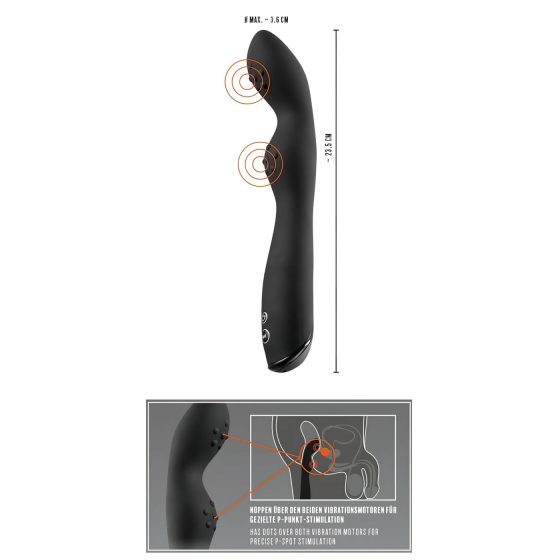 Rebel P-Spot - Dual Motor Prostate Massager (Black)