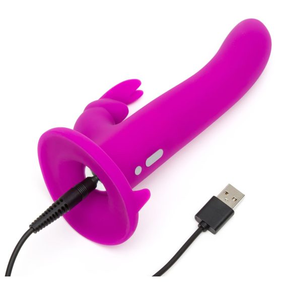 Happyrabbit Strap-On - Rabbit Vibrator (Purple)