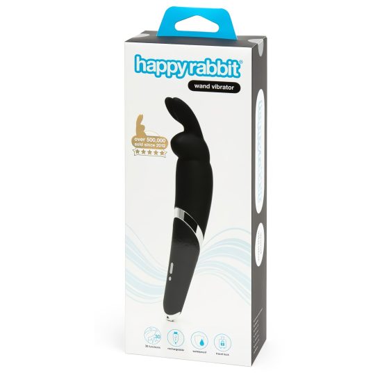 Happy Rabbit Wand - Rechargeable Massage Vibrator (Black)