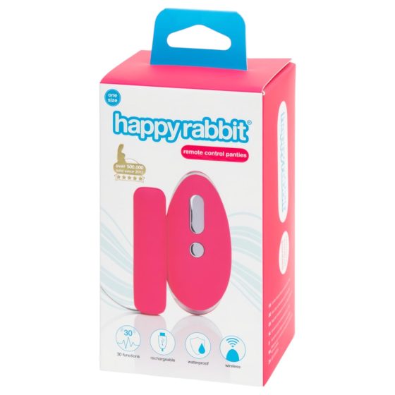 HappyRabbit Rechargeable Wireless Vibrating Panties (Pink-Black)