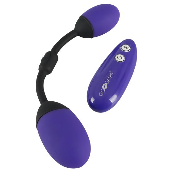 GoGasm Vibrating Egg Duo - Rechargeable, Wireless (Purple-Black)