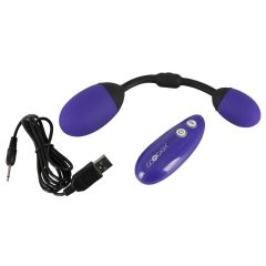   GoGasm Vibrating Egg Duo - Rechargeable, Wireless (Purple-Black)