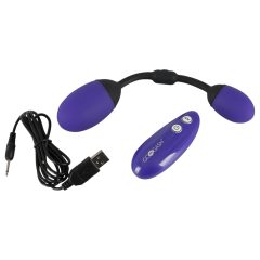 GoGasm Pussy & Ass - Vibrating Egg Duo (Purple-Black)