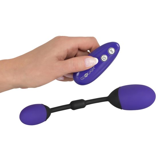 GoGasm Pussy & Ass - Vibrating Egg Duo (Purple-Black)