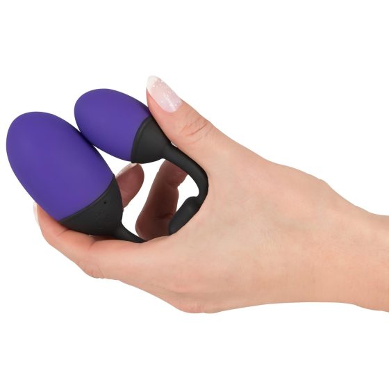 GoGasm Pussy & Ass - Vibrating Egg Duo (Purple-Black)