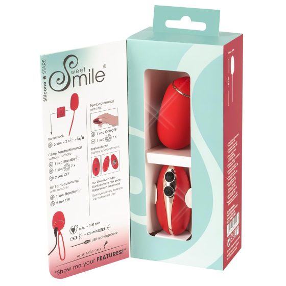 SMILE Love Egg - Rechargeable Wireless Vibrator (Red)