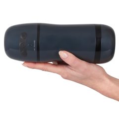 Rebel - 2-in-1 Suction and Vibrating Masturbator (Black)