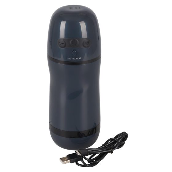 Rebel - 2-in-1 Suction and Vibrating Masturbator (Black)