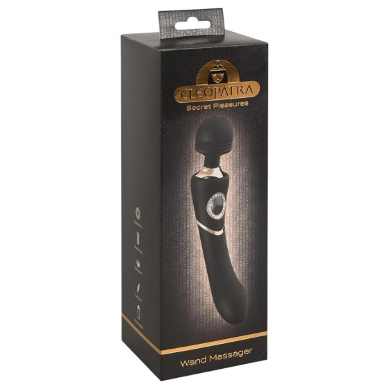 Cleopatra Wand - Rechargeable Waterproof Massager (Black)