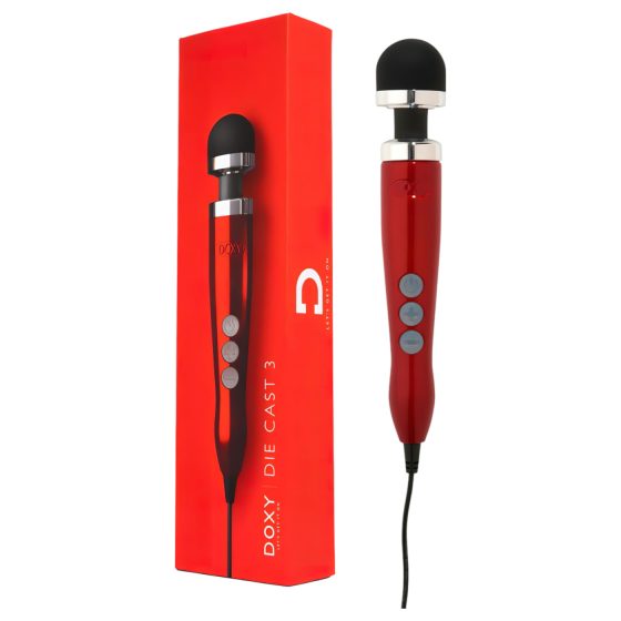 Doxy Die Cast 3 Wand - mains-powered massager vibrator (red)