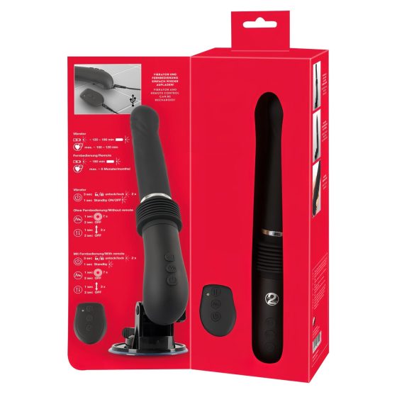 You2Toys RC Fucking Machine 2.0 - Rechargeable Thrusting Vibrator (Black)