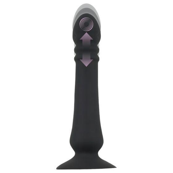 Black Velvet - Rechargeable, Thrusting Anal Vibrator (Black)