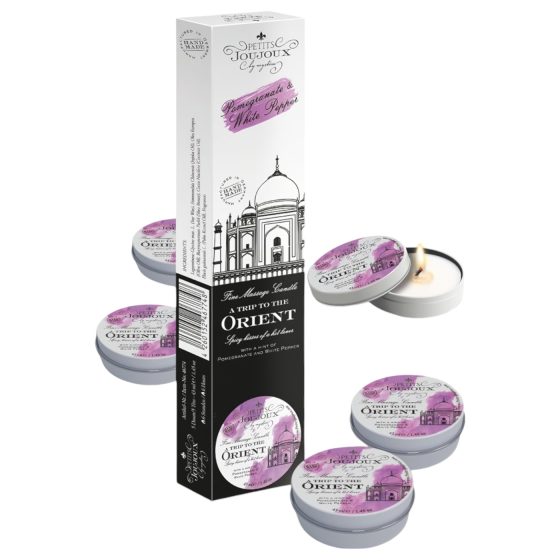 Petits Joujoux - Massage Candles - Pomegranate-White Pepper (5 x 43ml)