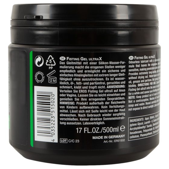 EROS Fisting - Lubricant Gel (500ml)