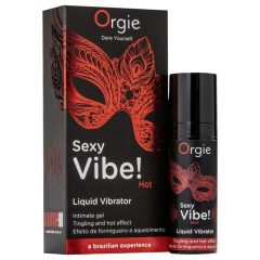   Orgie Sexy Vibe HOT - Strawberry, Warming Liquid Vibrator (15ml)