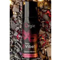   Orgie Sexy Vibe HOT - Strawberry, Warming Liquid Vibrator (15ml)