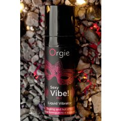   Orgie Sexy Vibe HOT - Strawberry Warming Liquid Vibrator (15ml)