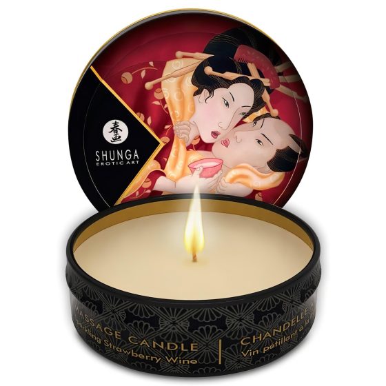 Shunga - massage candle - strawberry (30ml)