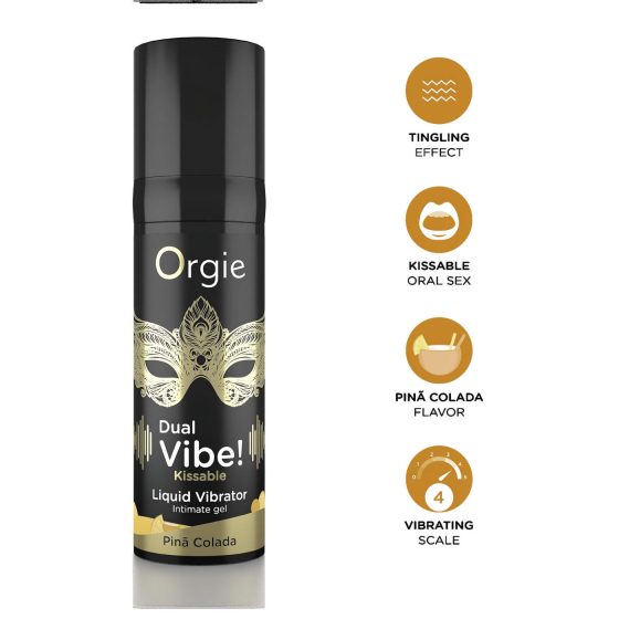 Orgie Dual Vibe! - Liquid Vibrator - Piña Colada (15ml)