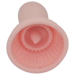   Lonely - Rechargeable, Waterproof Sucking and Licking Breast Vibrator (Pink)