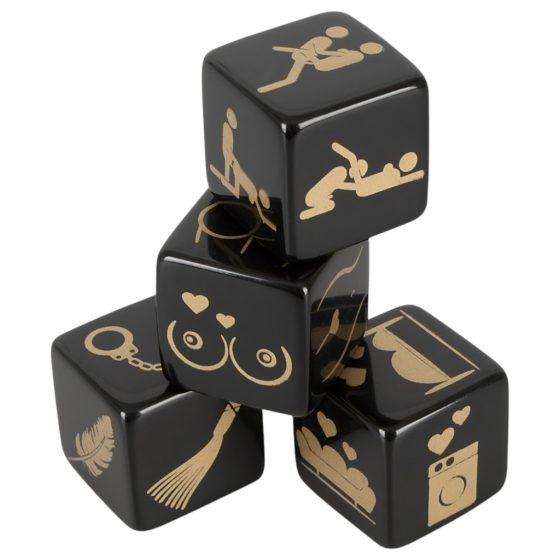 Sex Dice Set - Black (4pcs)