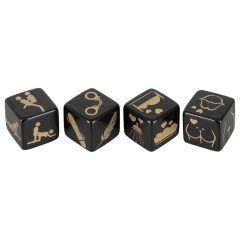 Sex Dice Set - Black (4pcs)