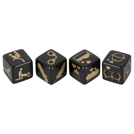 Sex Dice Set - Black (4pcs)