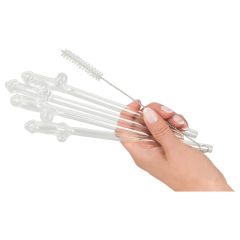   Straw Willy - penis-shaped drinking straws - translucent (4 pcs)