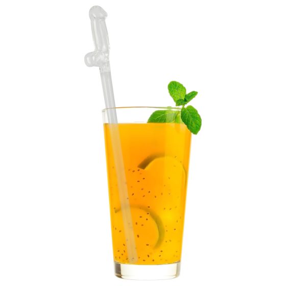 Straw Willy - Penis Shaped Drinking Straws - Clear (4pcs)