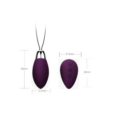   Cotoxo Fire 2 - Rechargeable Remote Control Vibrating Egg (Dark Purple)