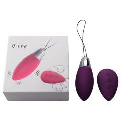   Cotoxo Fire 2 - Rechargeable Remote Control Vibrating Egg (Dark Purple)