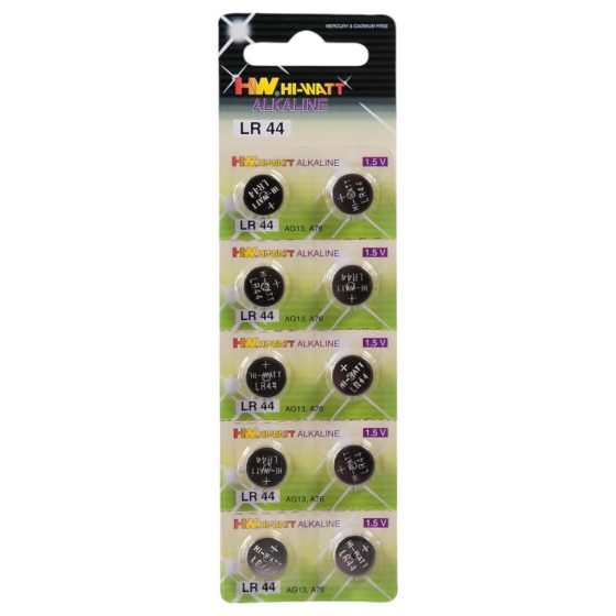 Button Cell Batteries (LR44) - 10 Pack