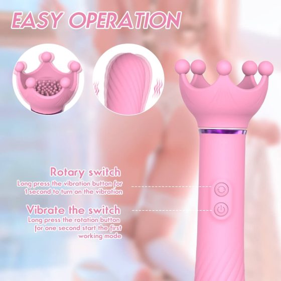 Sunfo - Rechargeable Rotating G-spot Vibrator (Pink)