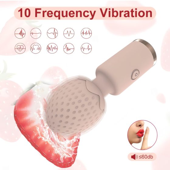 Sunfo Strawberry - Waterproof Mini Vibrating Massager (Pink)